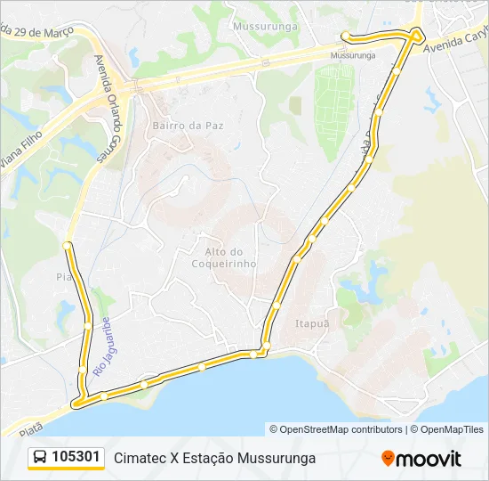 105301 Bus Line Map