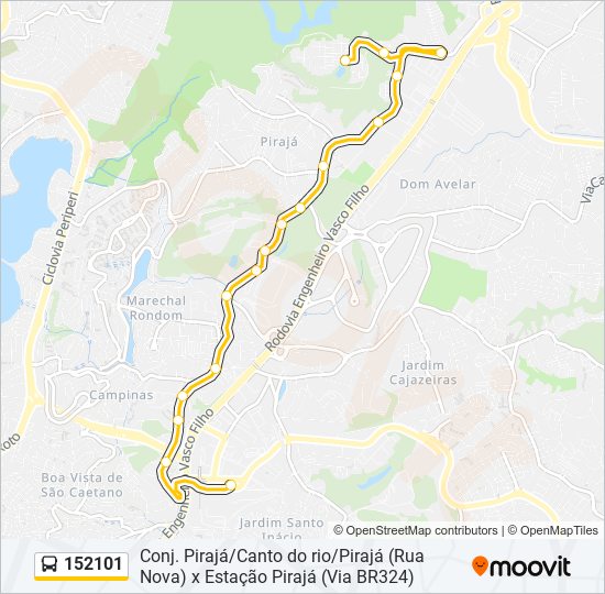 Mapa de 152101 de autobús