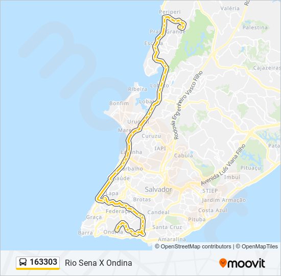163303 bus Line Map