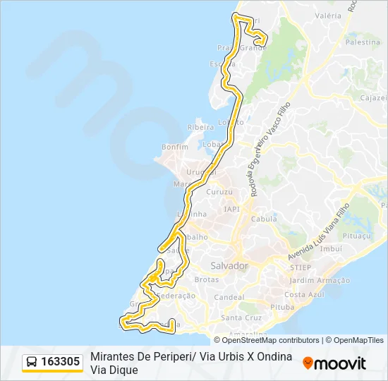 163305 Bus Line Map