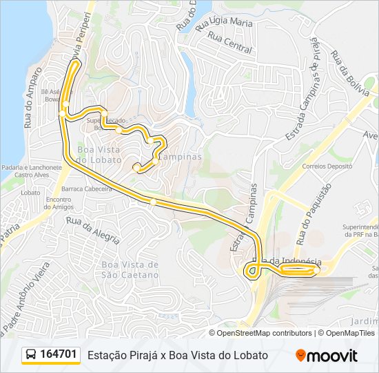 164701 bus Line Map