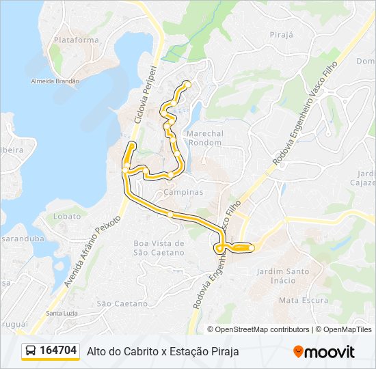 Mapa de 164704 de autobús