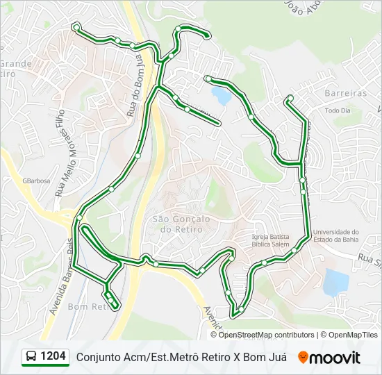 1204 Bus Line Map