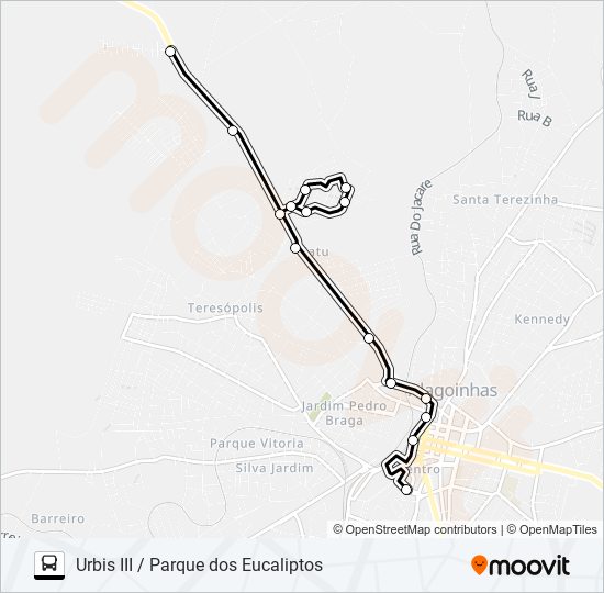 Mapa de 5124 URBIS III / PARQUE DOS EUCALIPTOS de autobús