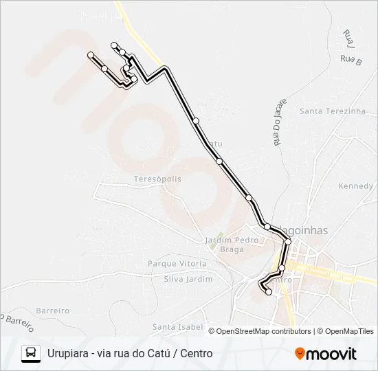 5106 URUPIARA - VIA RUA DO CATÚ / CENTRO Bus Line Map