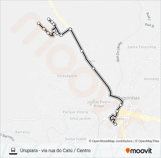 5106 URUPIARA - VIA RUA DO CATÚ / CENTRO Bus Line Map