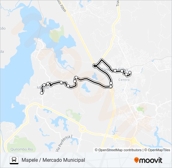 Mapa da linha SF-003 MAPELE / MERCADO MUNICIPAL de ônibus