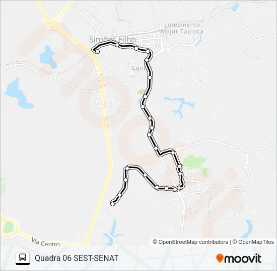 Mapa de SF-006 QUADRA 06 SEST-SENAT de autobús
