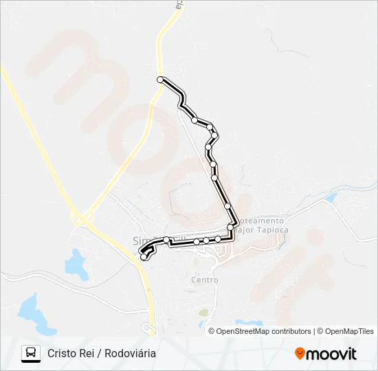 SF-011 CRISTO REI / RODOVIÁRIA Bus Line Map