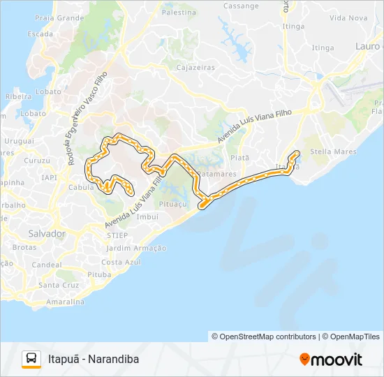L207 ITAPUÃ - NARANDIBA Bus Line Map