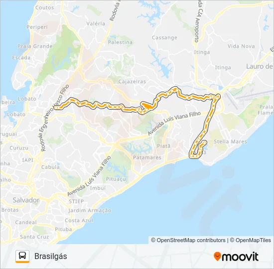 L306 ITAPUÃ - BRASILGÁS Bus Line Map