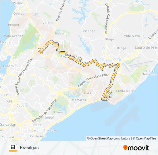 L509 ITAPUÃ - BRASILGÁS Bus Line Map