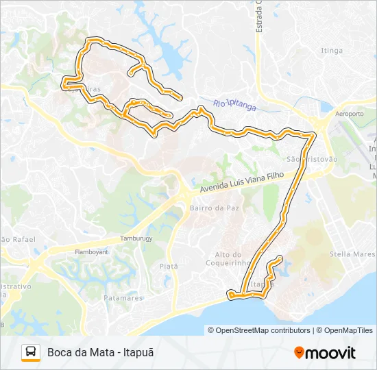L503 BOCA DA MATA - ITAPUÃ Bus Line Map