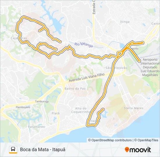 L503 BOCA DA MATA - ITAPUÃ Bus Line Map