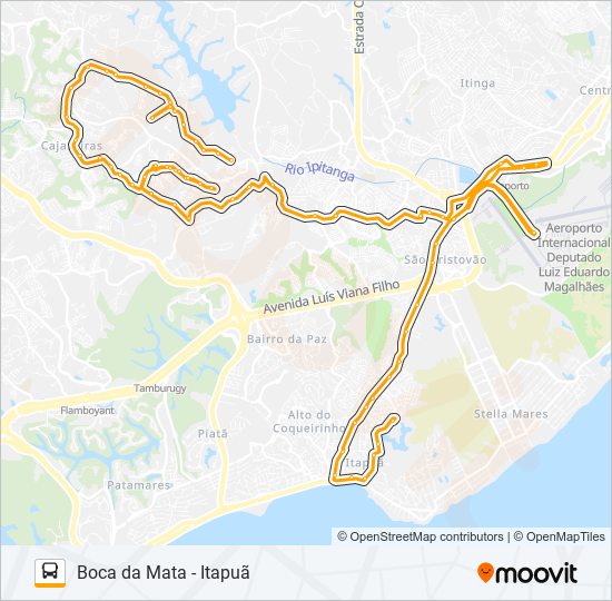 L503 BOCA DA MATA - ITAPUÃ bus Line Map