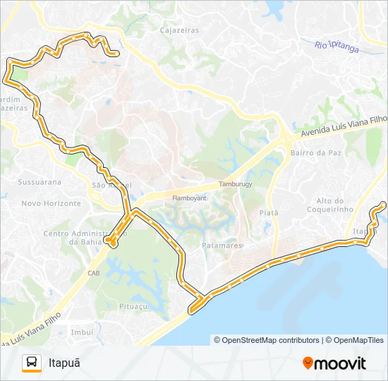 L607 ITAPUÃ - CASTELO BRANCO Bus Line Map