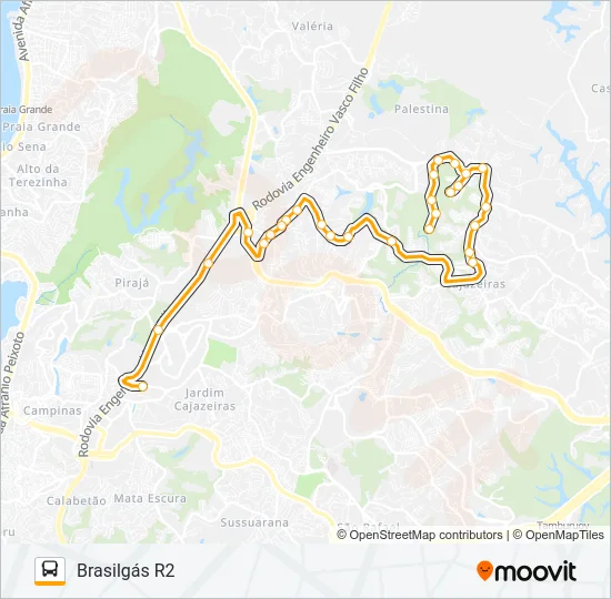 L514 CAJAZEIRA 11 - BRASILGÁS R2 Bus Line Map