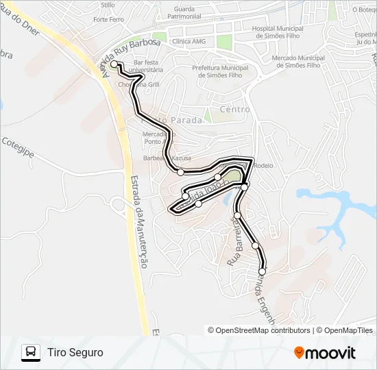 SF-012 TIRO SEGURO / CENTRO Bus Line Map