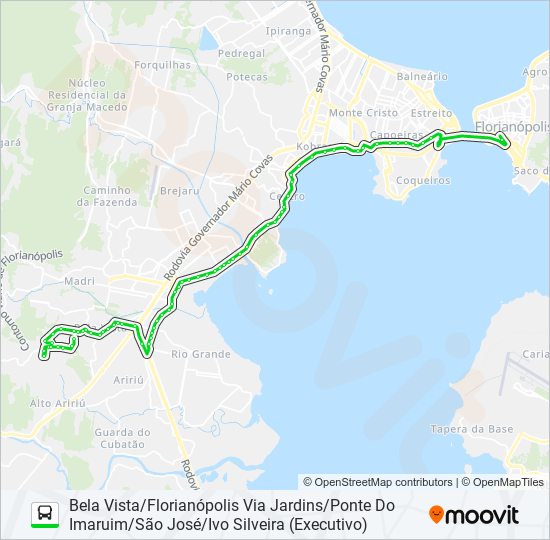 Mapa da linha 716113 de ônibus