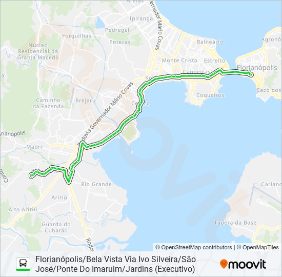 Mapa da linha 716113 de ônibus