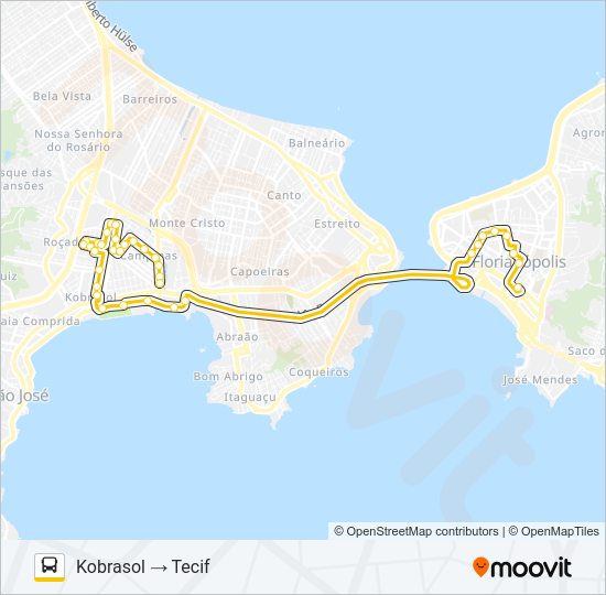 Mapa da linha 1412 EXECUTIVO CAMPINAS VIA KOBRASOL de ônibus