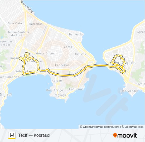 Mapa da linha 1412 EXECUTIVO CAMPINAS VIA KOBRASOL de ônibus