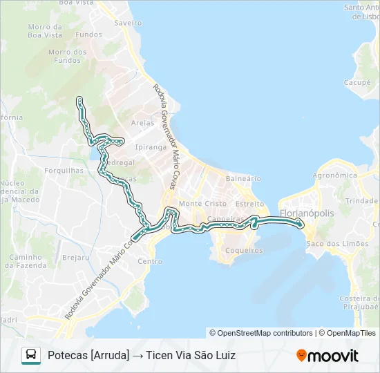 020.1 POTECAS SANTOS SARAIVA Bus Line Map