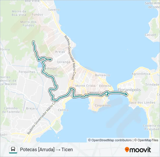 020.1 POTECAS SANTOS SARAIVA Bus Line Map