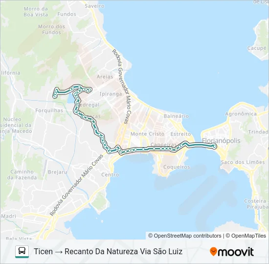 020.1 POTECAS SANTOS SARAIVA Bus Line Map