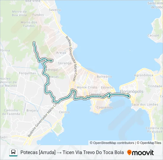 020.1 POTECAS SANTOS SARAIVA Bus Line Map