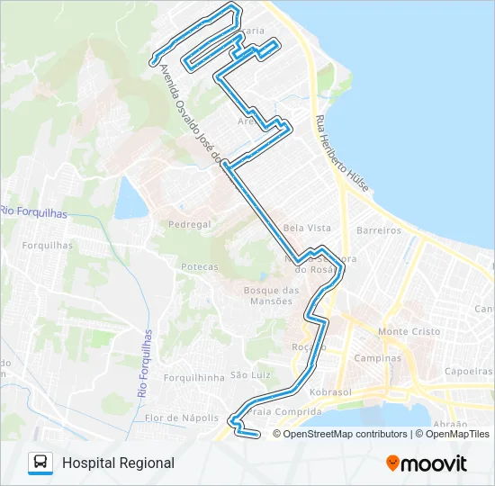 909 CIRCULAR BARREIROS Bus Line Map