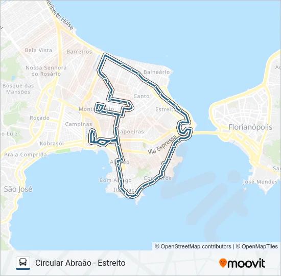 601 CIRCULAR ABRAÃO - ESTREITO Bus Line Map