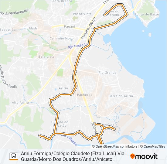 Mapa de 3034 de autobús