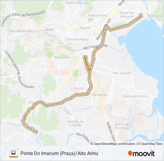 Mapa de 3534 de autobús