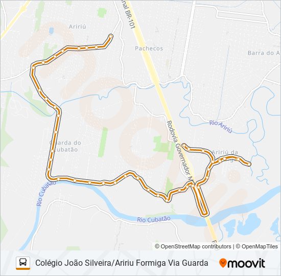 Mapa de 3036 de autobús