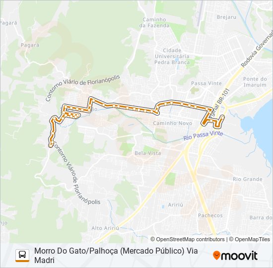 Mapa de 5033 de autobús