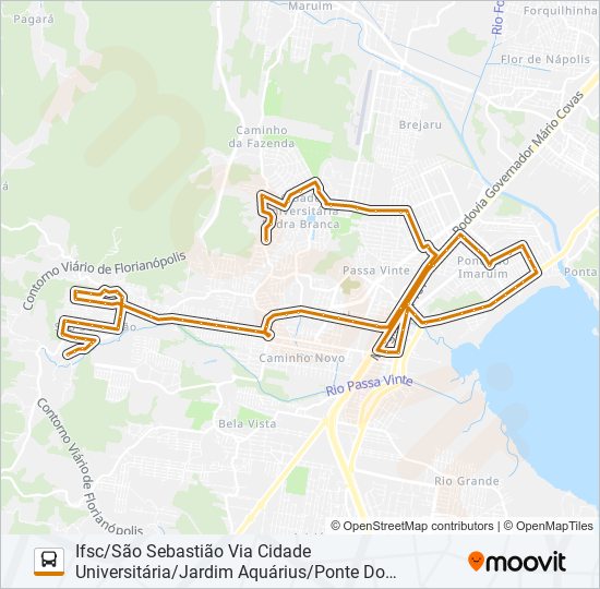 Mapa de 5038 de autobús