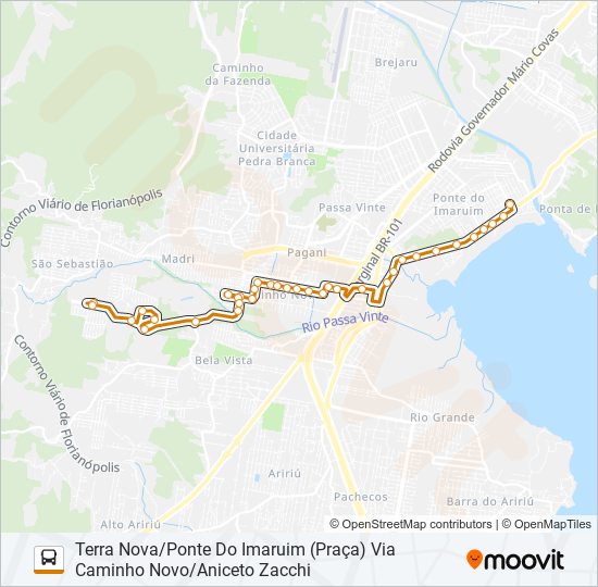 Mapa de 5432 de autobús