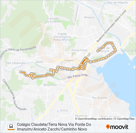 5433 bus Line Map