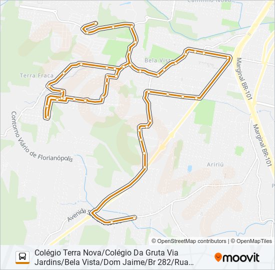 1013 bus Line Map