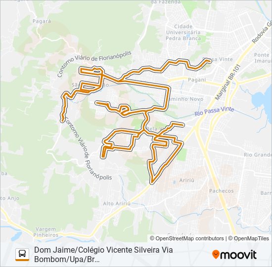 Mapa de 1018 de autobús