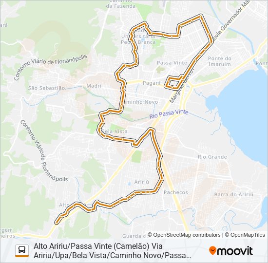 Mapa de 1016 de autobús