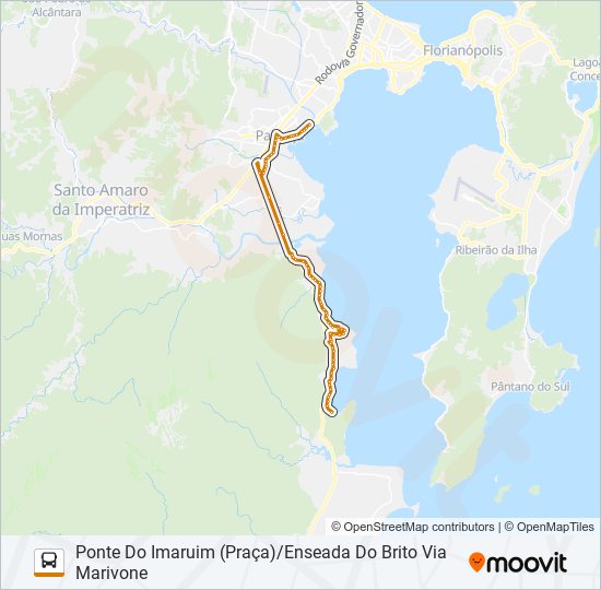 Mapa da linha 137 de ônibus