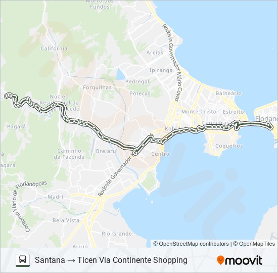 Mapa da linha 178-1 SANTANA de ônibus