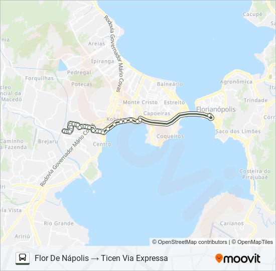 Mapa de 175-1 FLOR DE NÁPOLIS de autobús