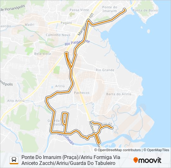 Mapa de 3039 de autobús