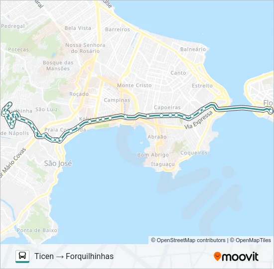 117 C.H. FORQUILHINHA Bus Line Map