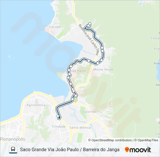V-174 SACO GRANDE VIA JOÃO PAULO / BARREIRA DO JANGA Bus Line Map