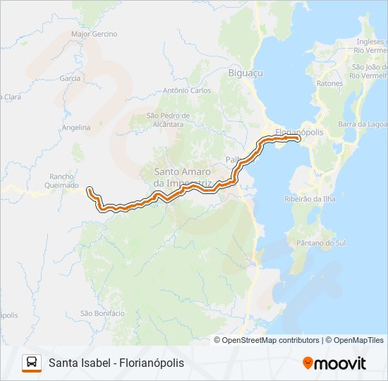 Mapa da linha 83 SANTA ISABEL de ônibus