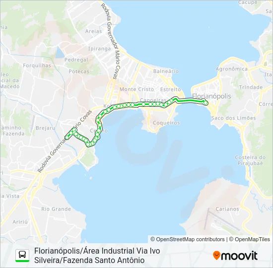 0260 ÁREA INDUSTRIAL/FLORIANÓPOLIS Bus Line Map